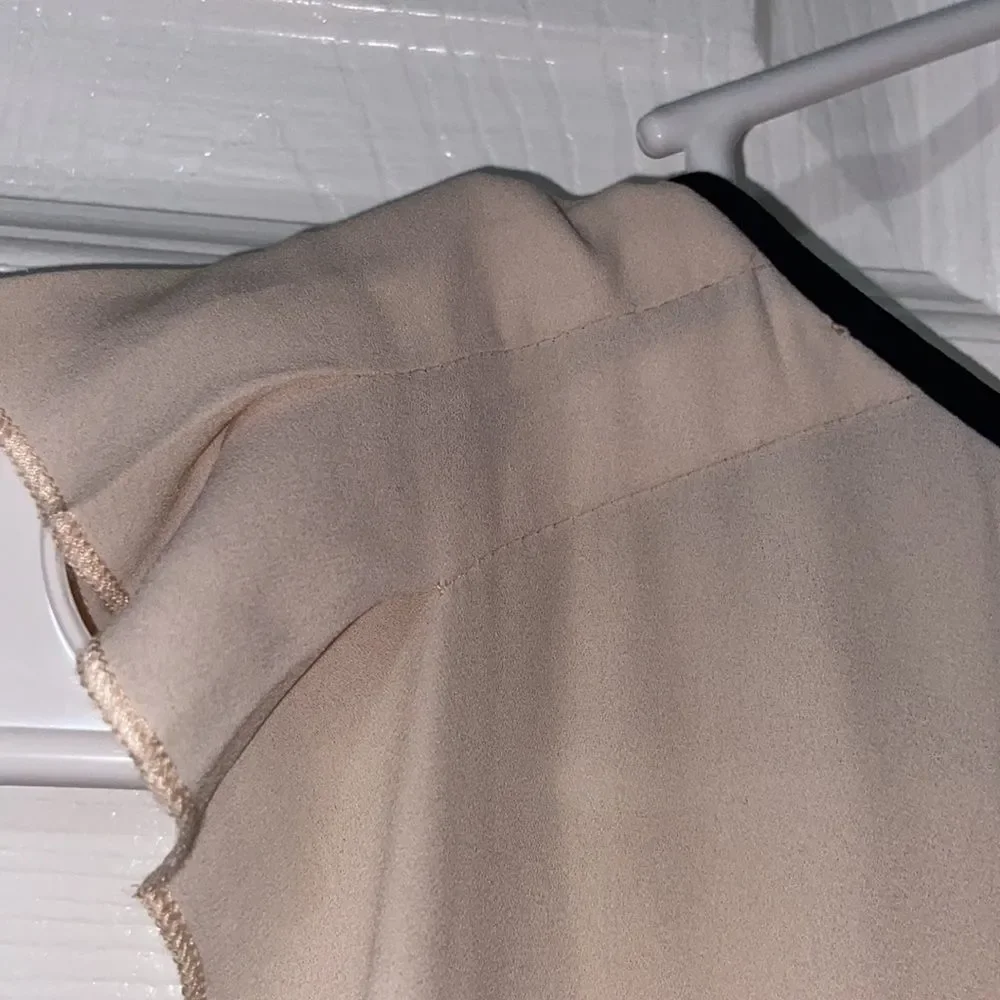 LOFT Tan Sheer Tank with Black Lining - Picture 5 of 5